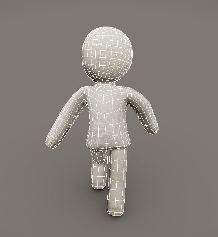  Low Poly Rag Doll Low-poly 3D model_9