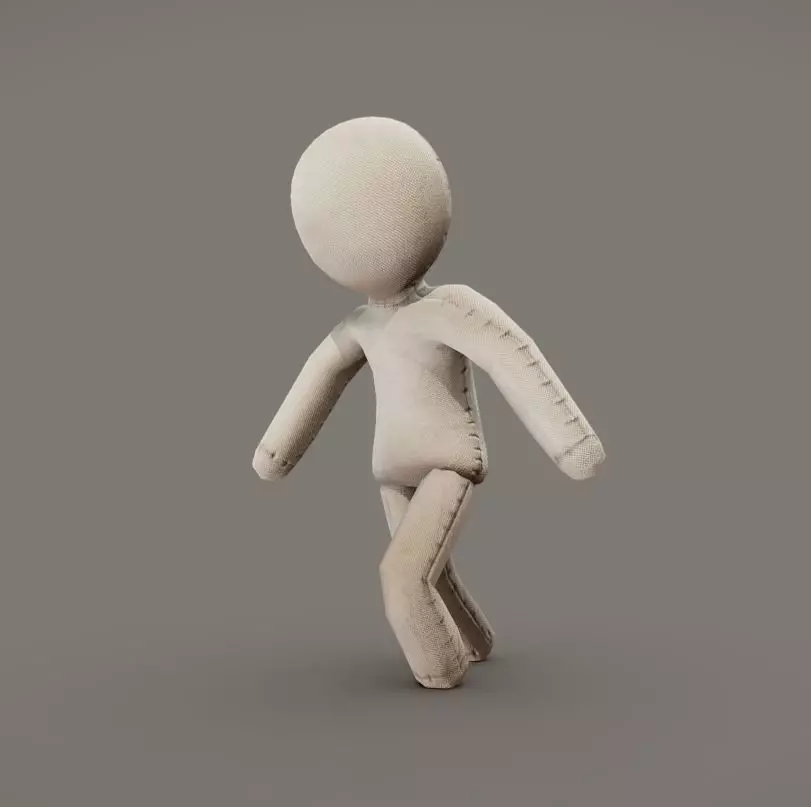  Low Poly Rag Doll Low-poly 3D model_0