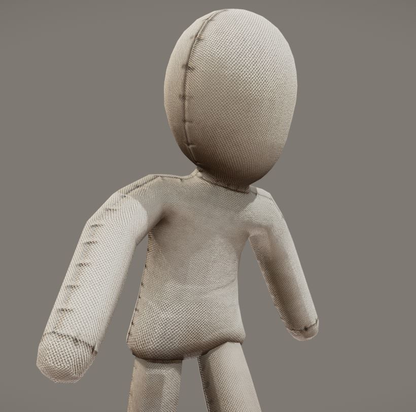  Low Poly Rag Doll Low-poly 3D model_5