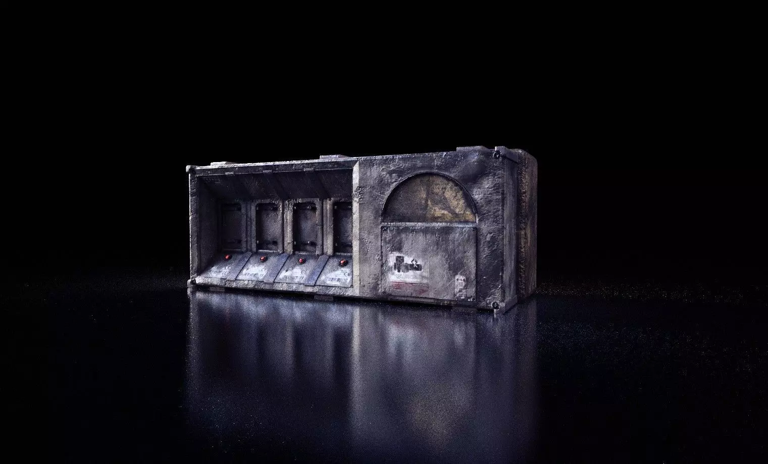 Charging Station Low-poly 3D model_0