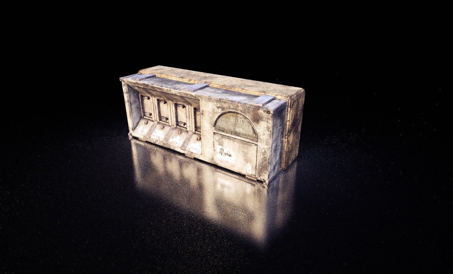 Charging Station Low-poly 3D model_2