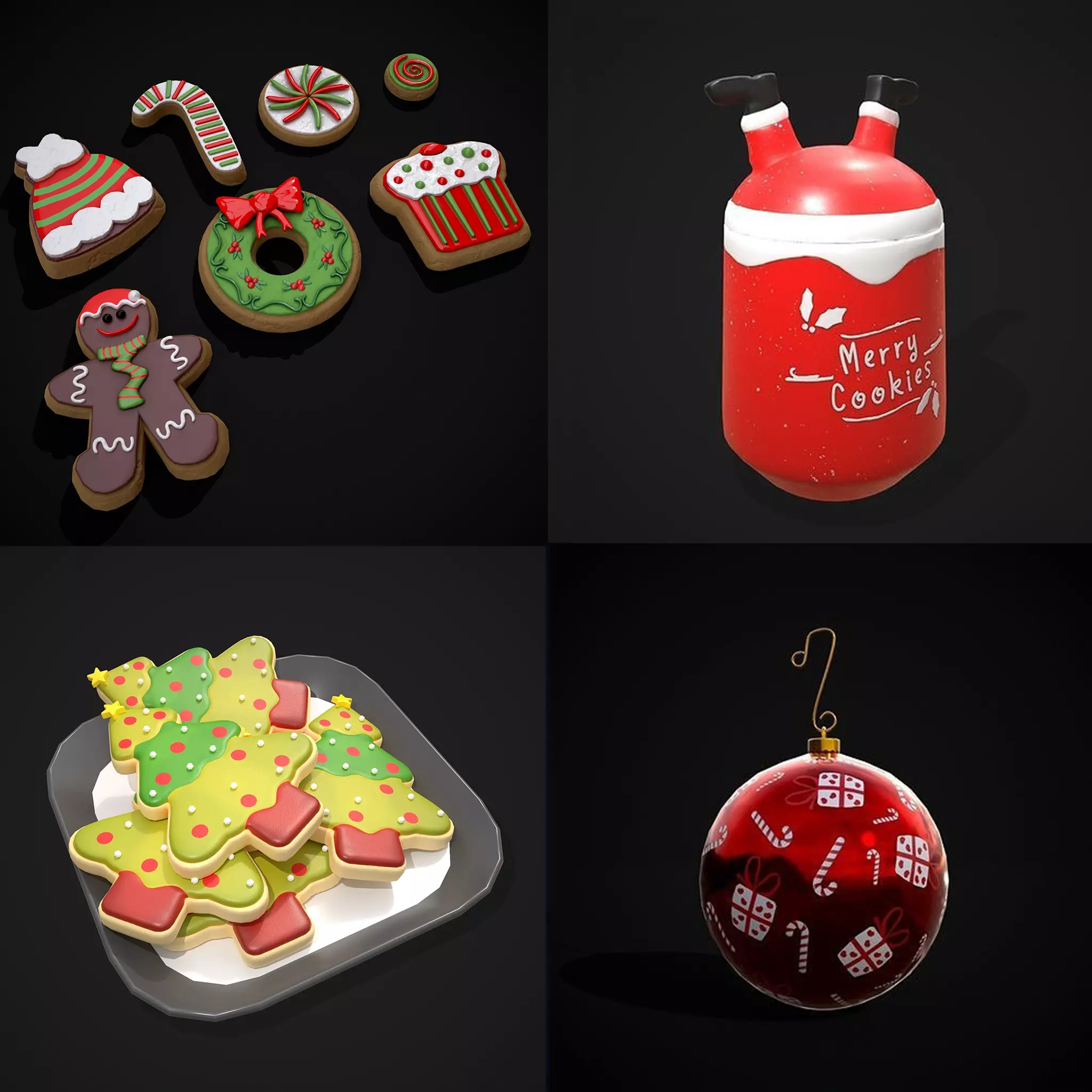 Christmas Prop Mix Eight  3D Model Collection_0
