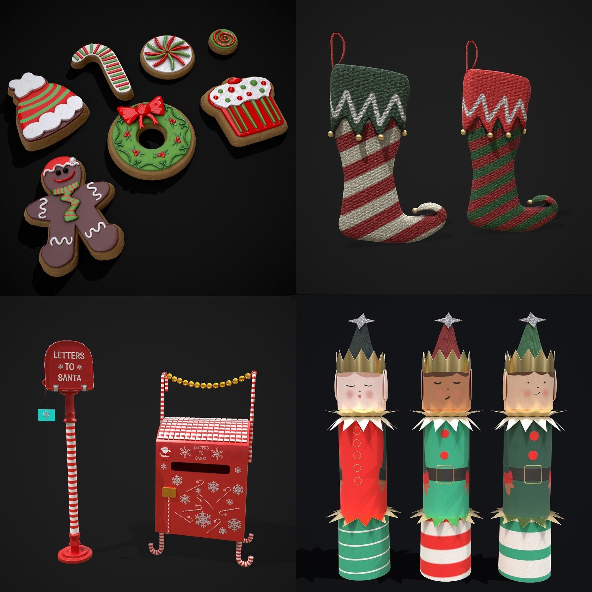 Christmas Prop Mix Nine 3D Model Collection_12