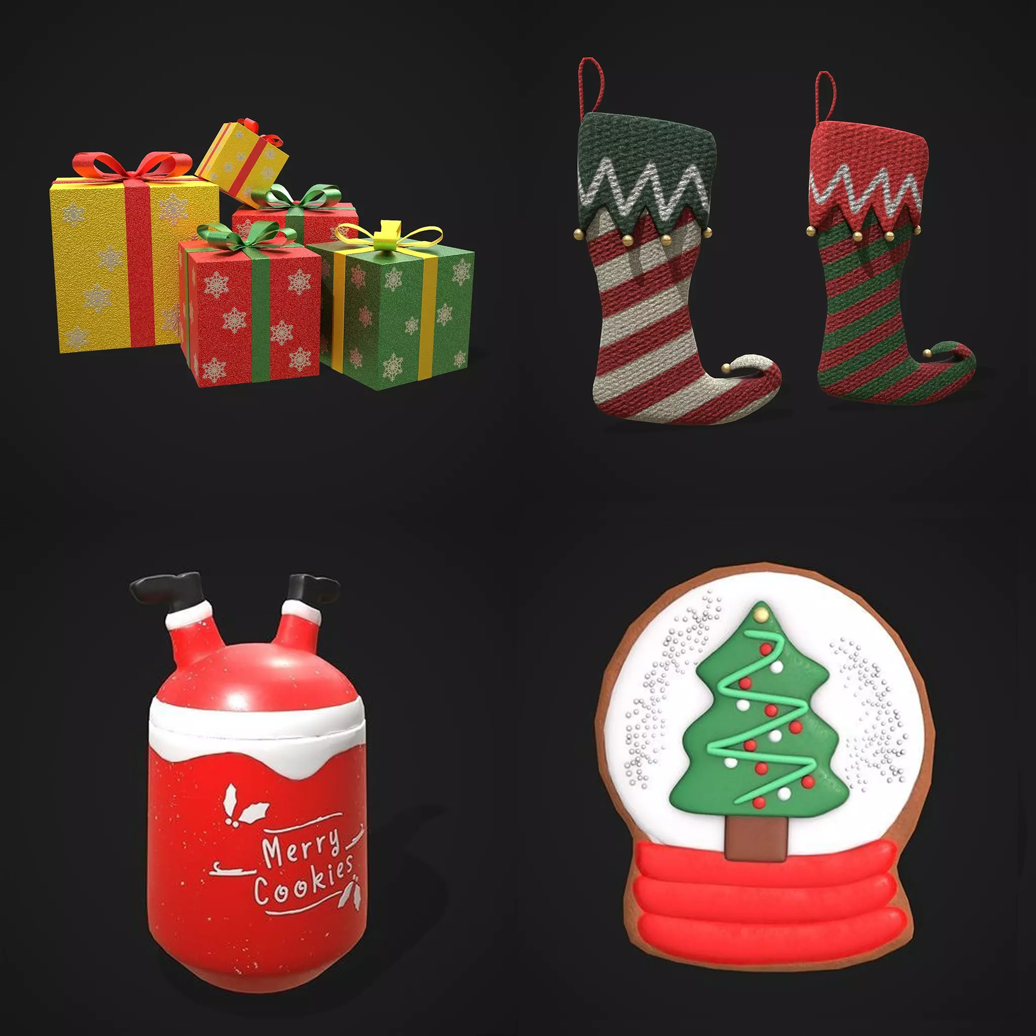 Christmas Prop Mix Eleven 3D Model Collection_0