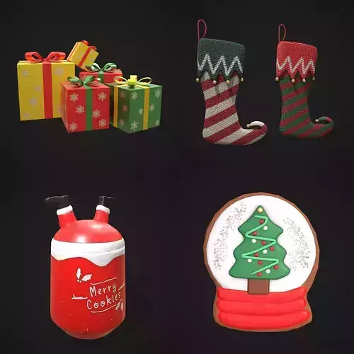 Christmas Prop Mix Eleven 3D Model Collection