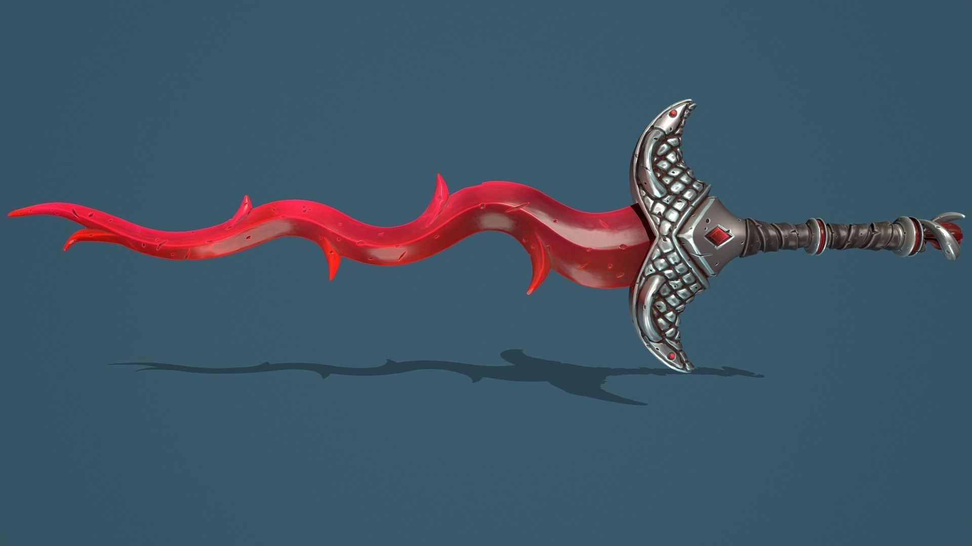 Snake two handed sword 3d print 3D print model_10