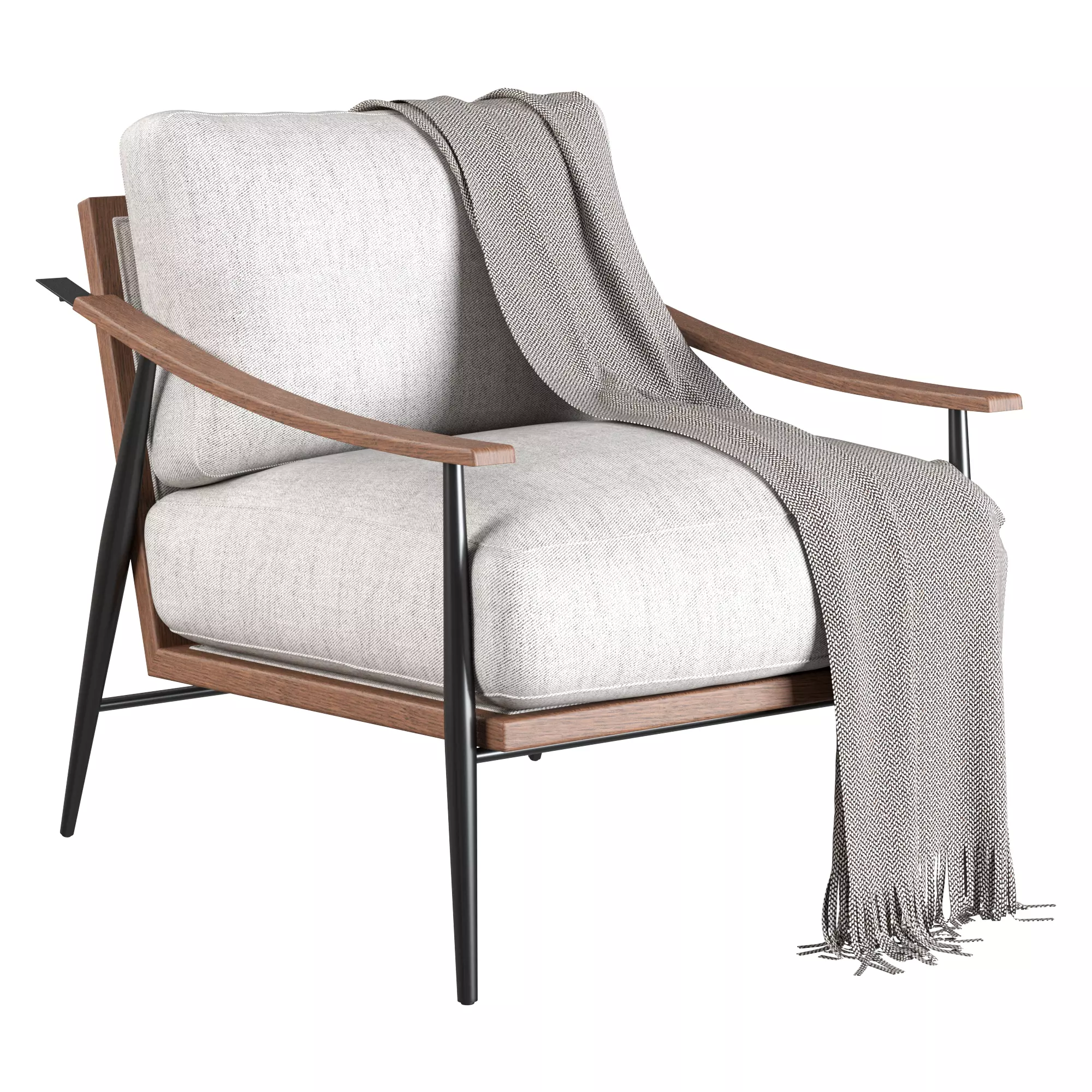 Four Hands Kennedy Chair - Gabardine Grey Low-poly 3D model