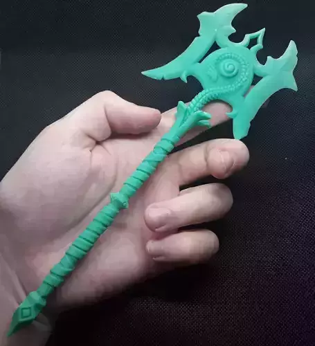 Snake poleaxe 3d print 3D print model