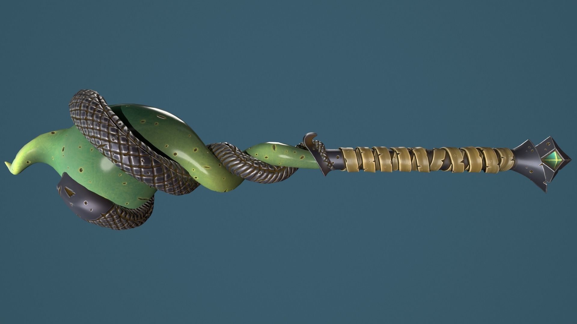 Snake mace 3d print Free 3D print model_12