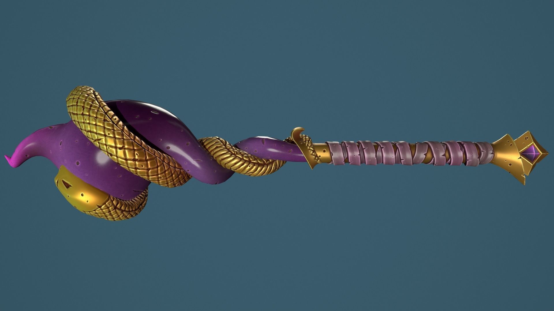 Snake mace 3d print Free 3D print model_9