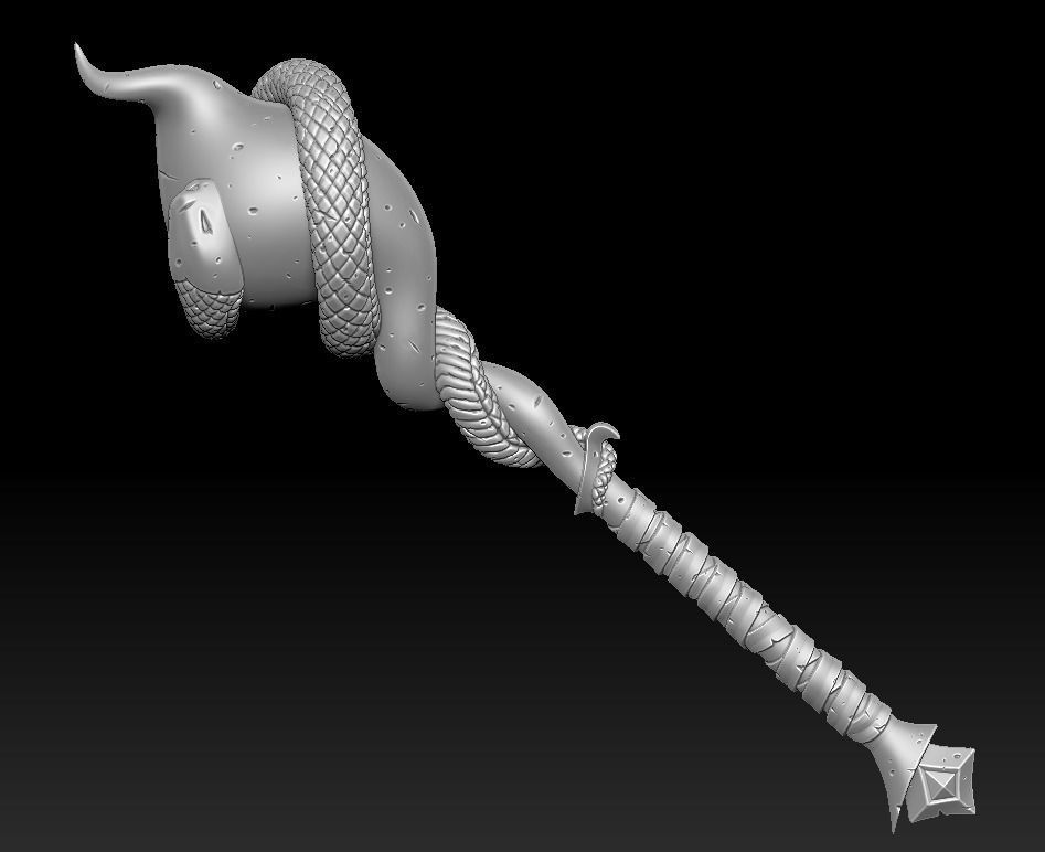 Snake mace 3d print Free 3D print model_2