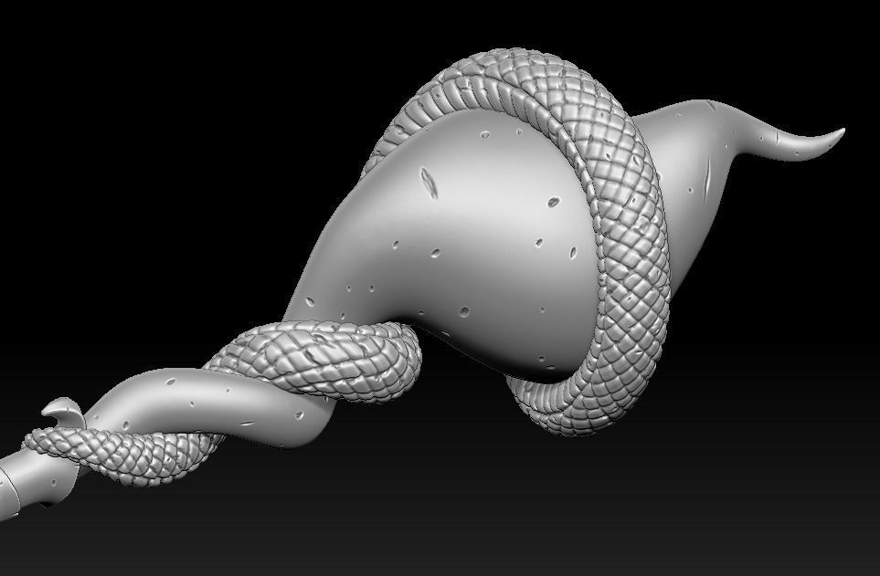 Snake mace 3d print Free 3D print model_4