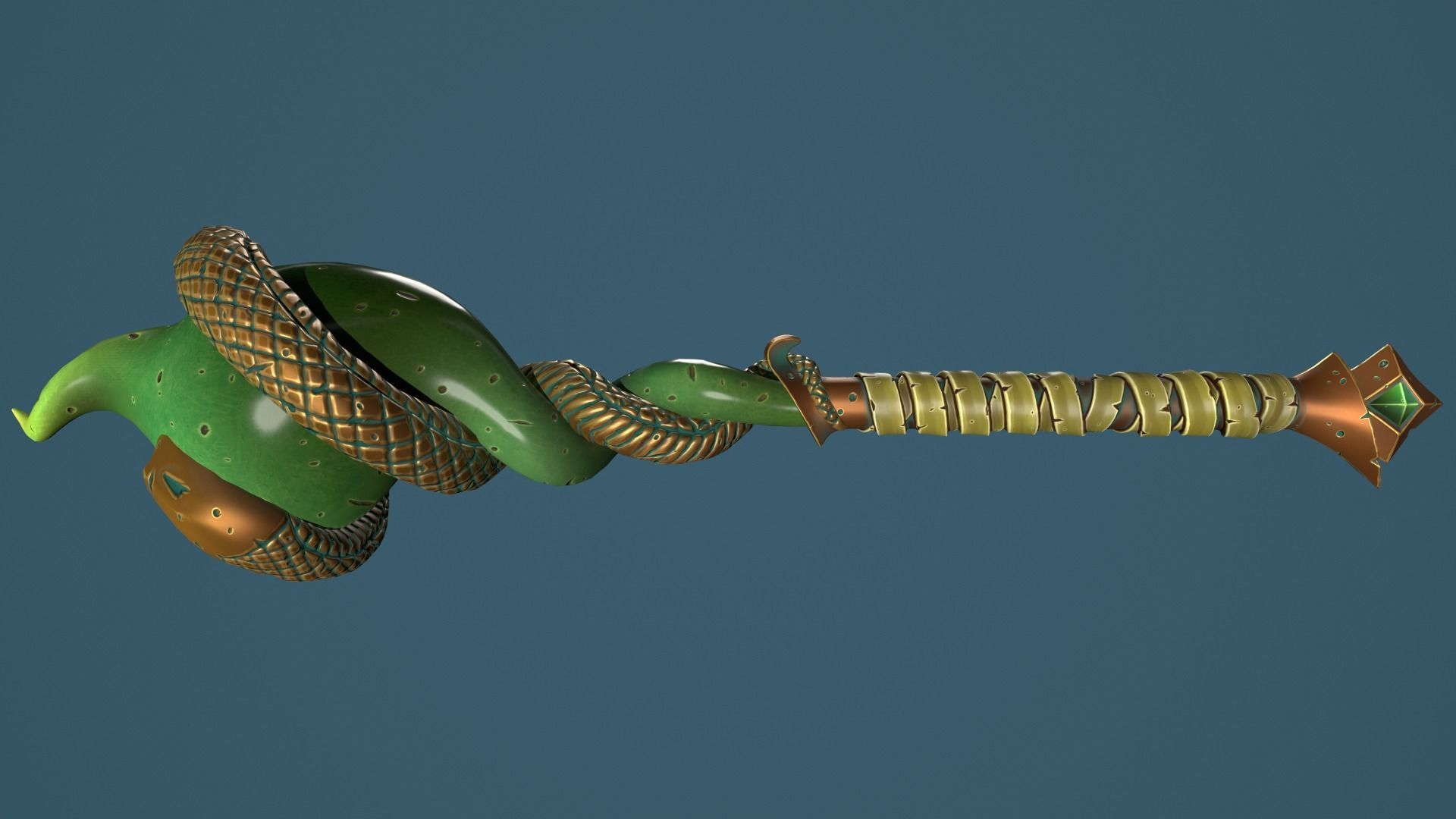 Snake mace 3d print Free 3D print model_6