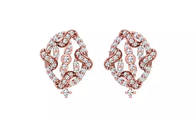 Women Earrings 3dm STL OBJ FBX Renders Details