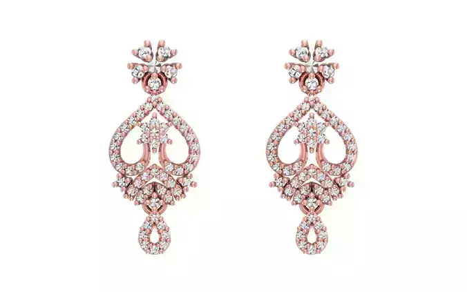 Women Earrings 3dm STL OBJ FBX Renders Details