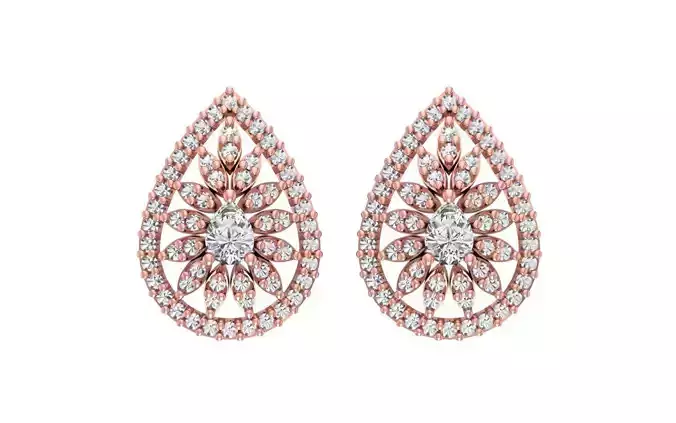 Women Earrings 3dm STL OBJ FBX Renders Details