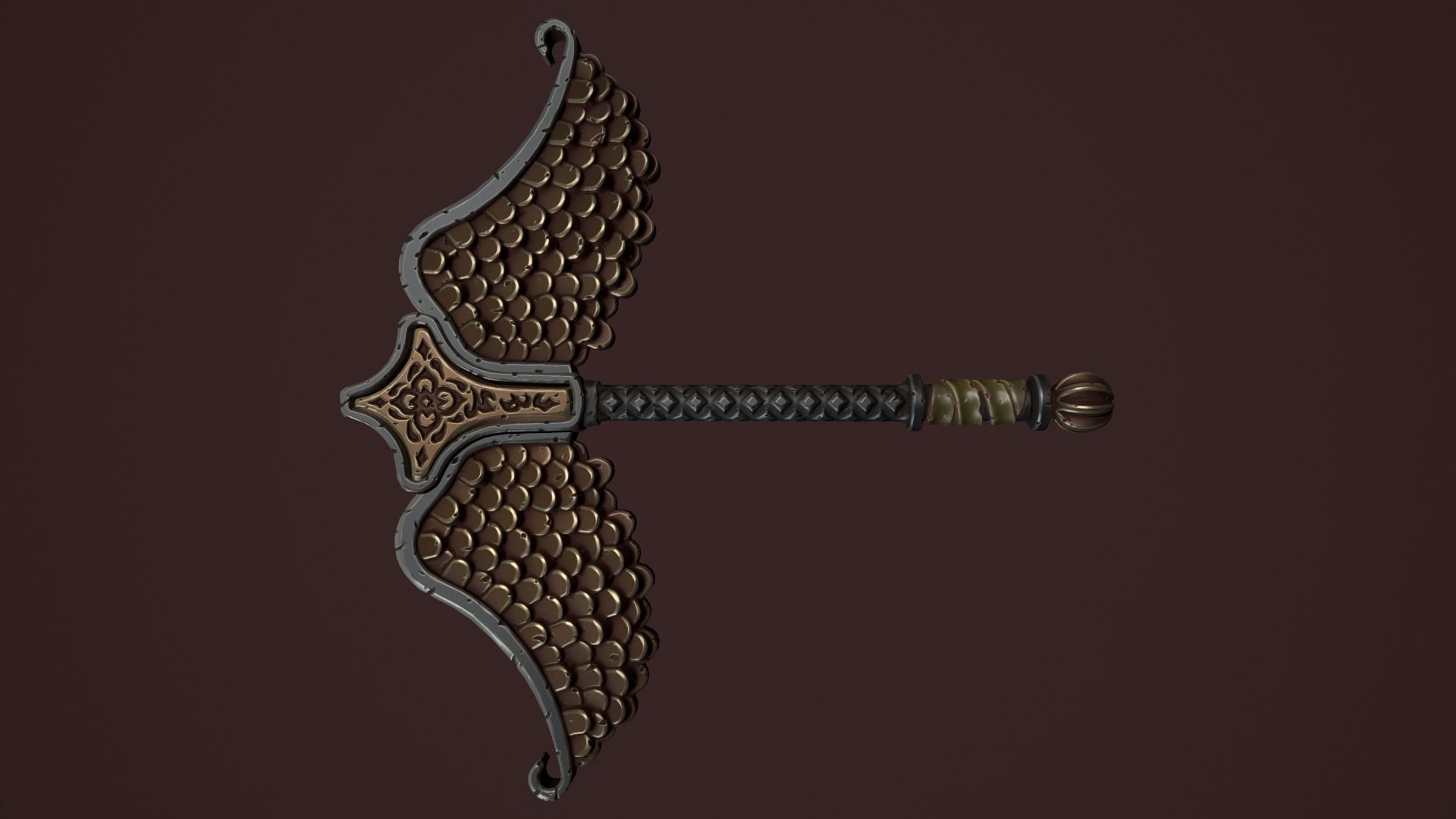 Rune scepter 3d print 3D print model_11
