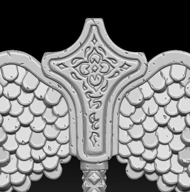 Rune scepter 3d print 3D print model_2