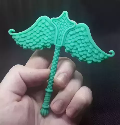 Rune scepter 3d print 3D print model