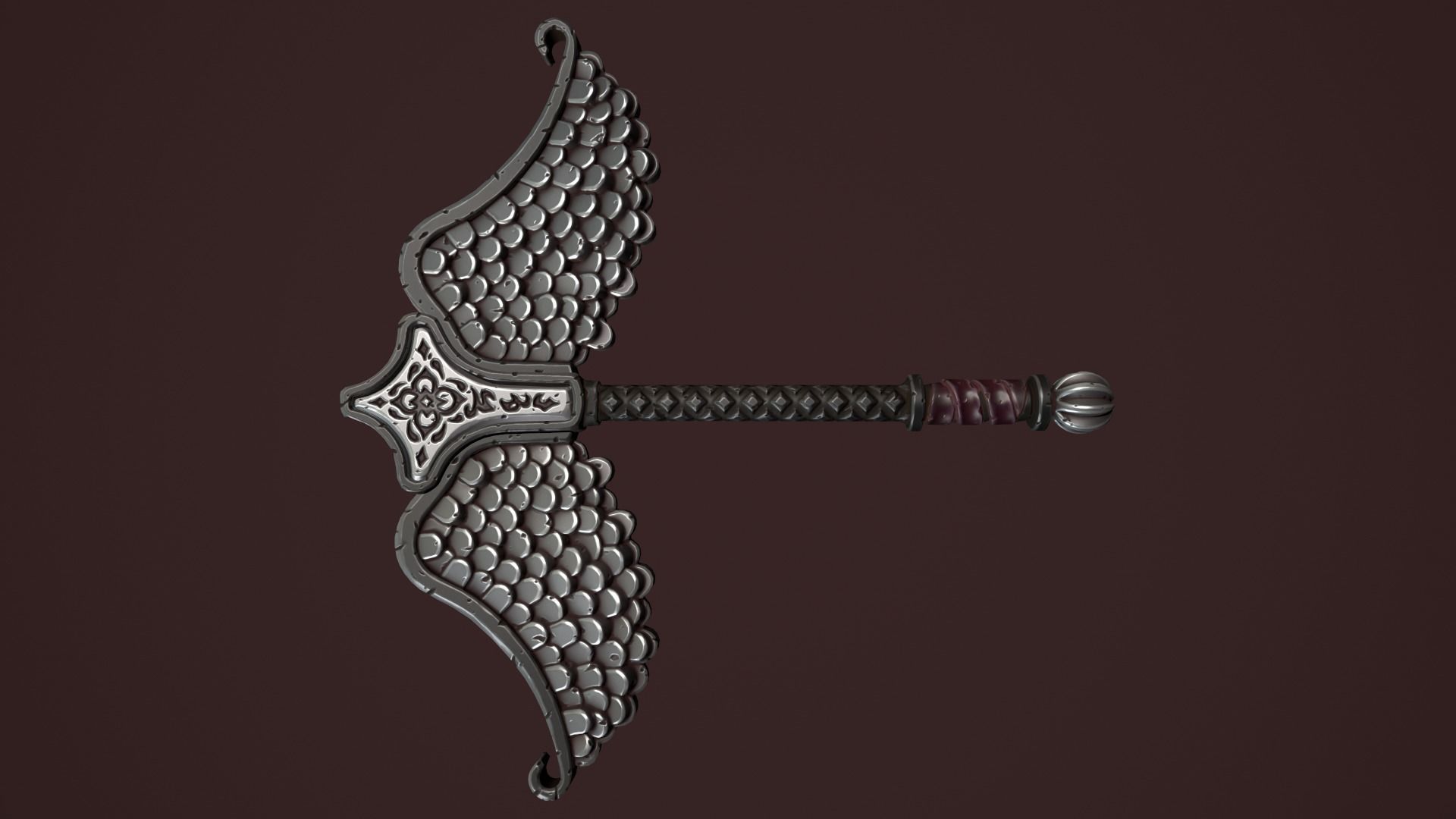 Rune scepter 3d print 3D print model_7
