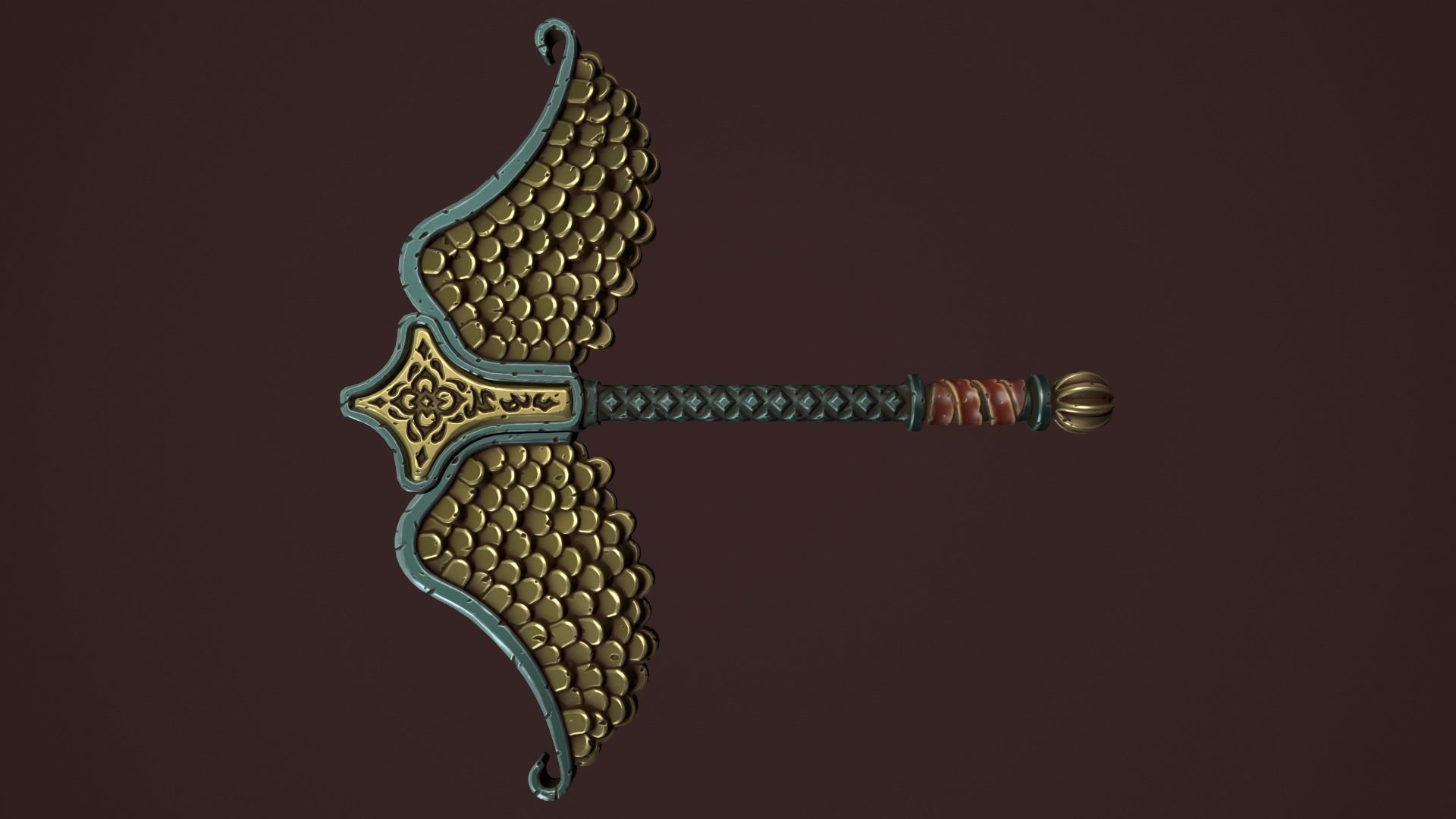 Rune scepter 3d print 3D print model_6