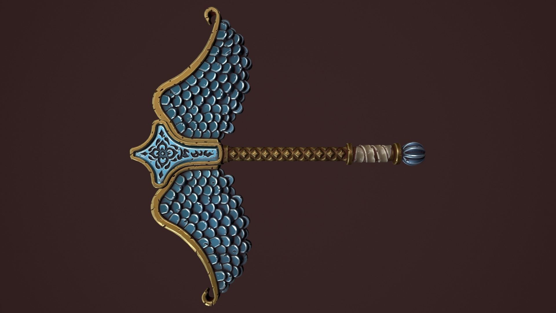 Rune scepter 3d print 3D print model_8
