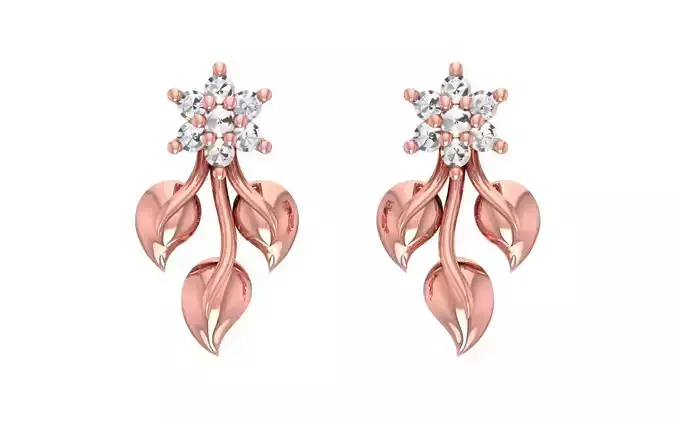 Women Earrings 3dm STL OBJ FBX Renders Details
