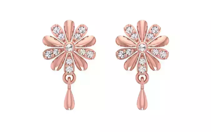 Women Earrings 3dm STL OBJ FBX Renders Details