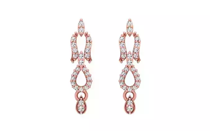 Women Earrings 3dm STL OBJ FBX Renders Details