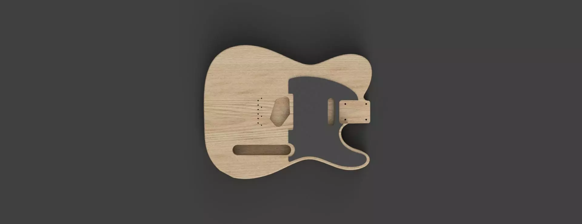 CNC Fender Telecaster Guitar Body 3D CAD Model 3D model