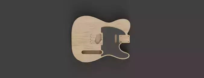 CNC Fender Telecaster Guitar Body 3D CAD Model