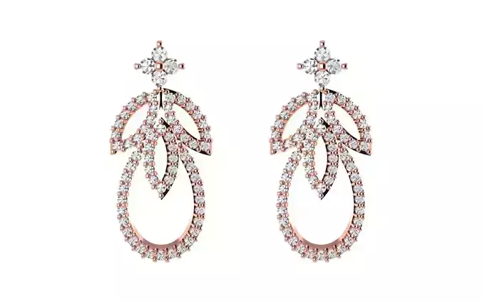 Women Earrings 3dm STL OBJ FBX Renders Details