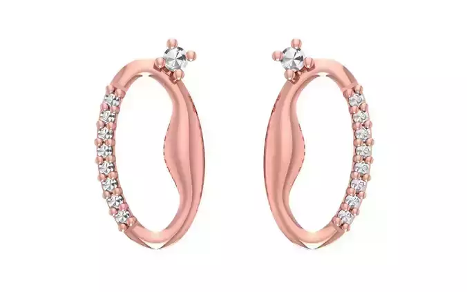 Women Earrings 3dm STL OBJ FBX Renders Details