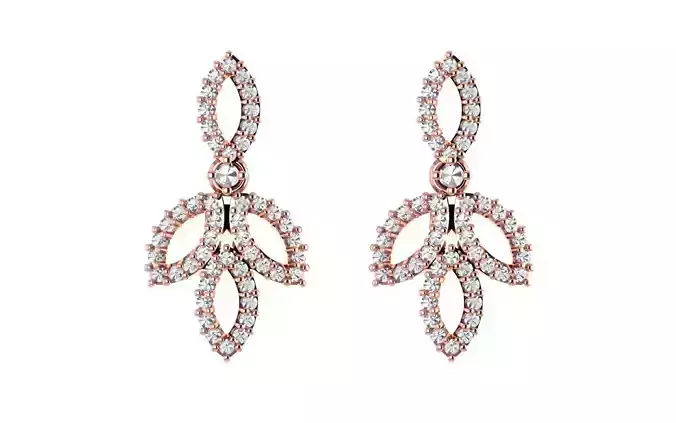 Women Earrings 3dm STL OBJ FBX Renders Details