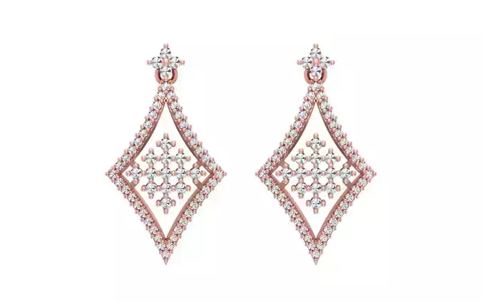 Women Earrings 3dm STL OBJ FBX Renders Details