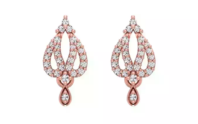 Women Earrings 3dm STL OBJ FBX Renders Details