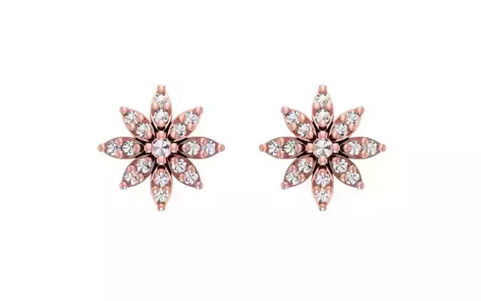 Women Earrings 3dm STL OBJ FBX Renders Details