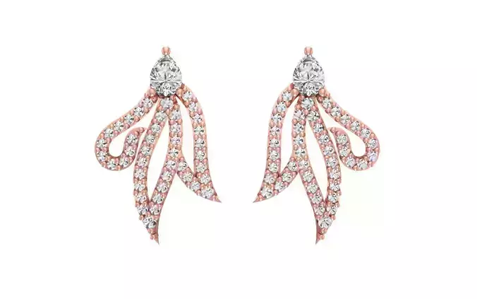 Women Earrings 3dm STL OBJ FBX Renders Details