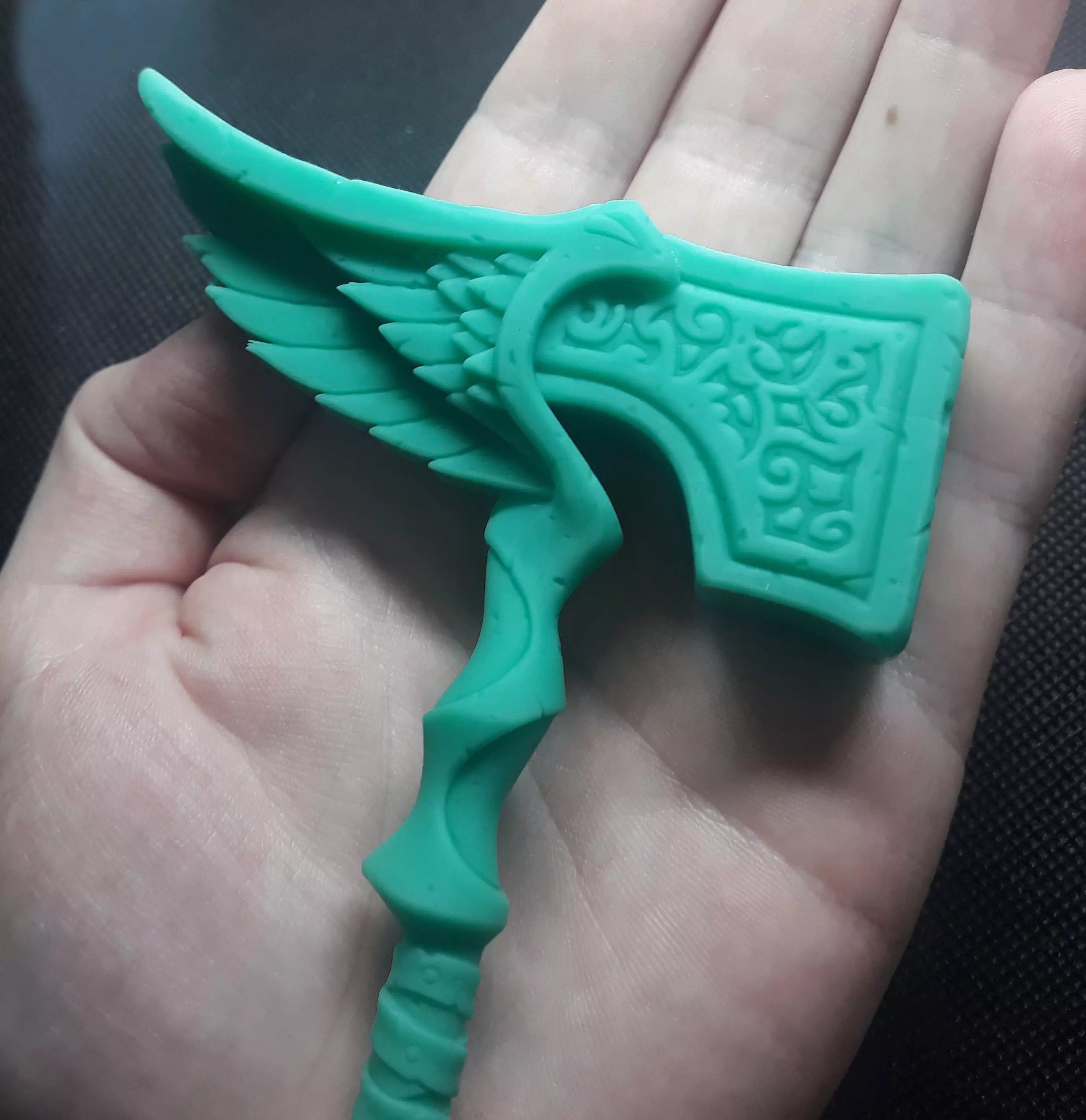 Rune battle-hammer 3d print 3D print model_0