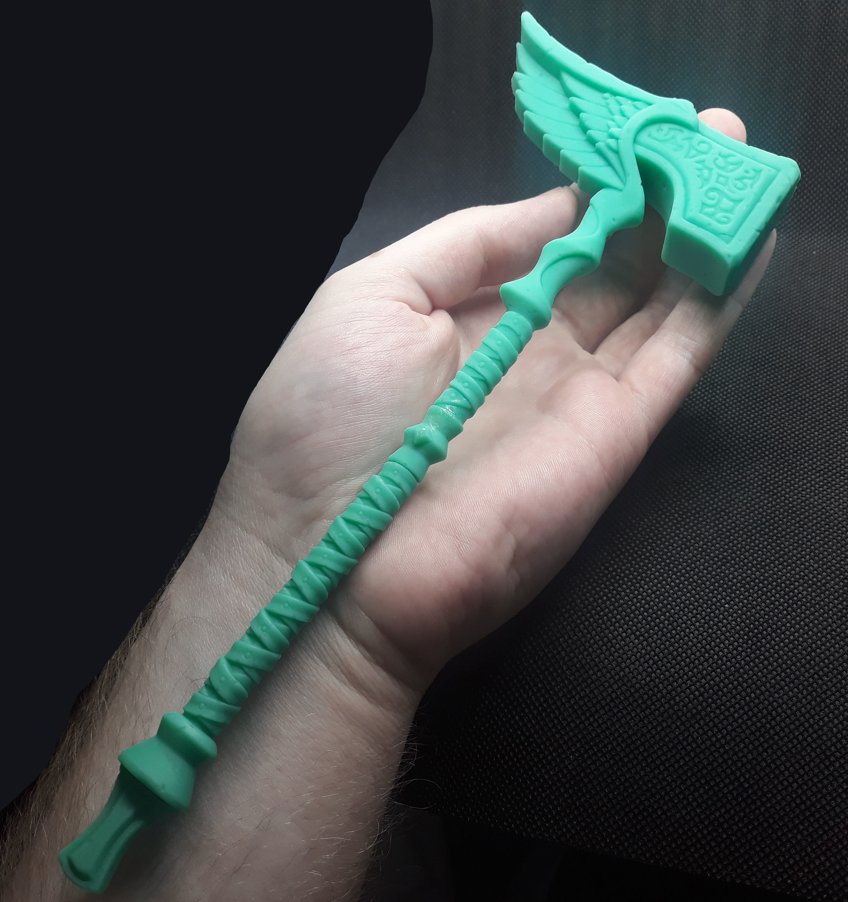 Rune battle-hammer 3d print 3D print model_1