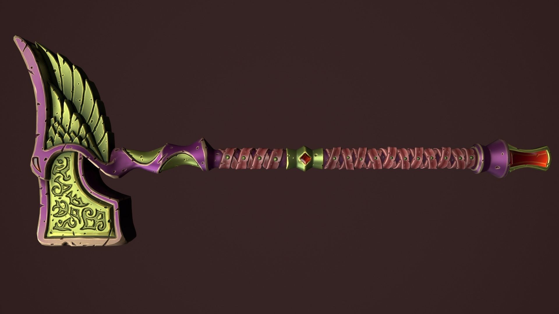 Rune battle-hammer 3d print 3D print model_10