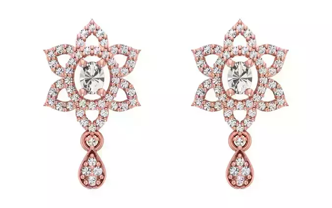 Women Earrings 3dm STL OBJ FBX Renders Details