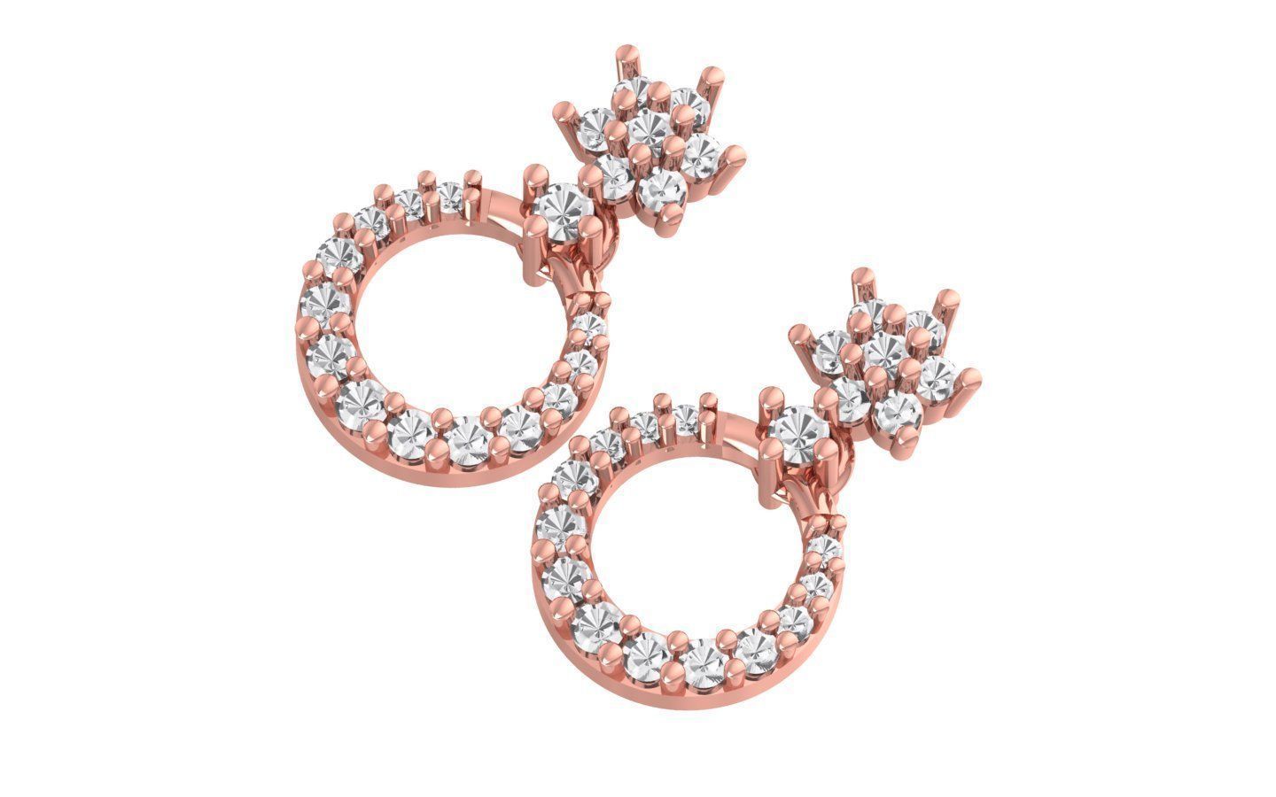 Women Earrings 3dm STL OBJ FBX Renders Details 3D print model_2