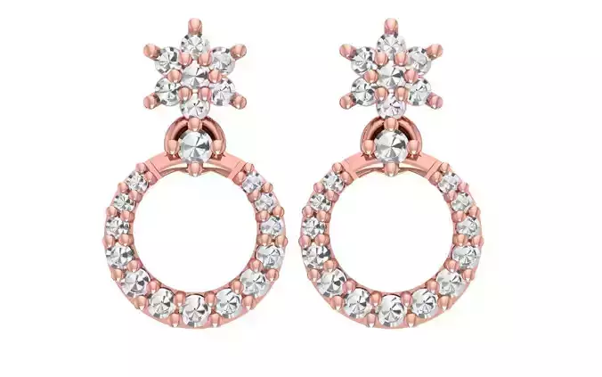 Women Earrings 3dm STL OBJ FBX Renders Details