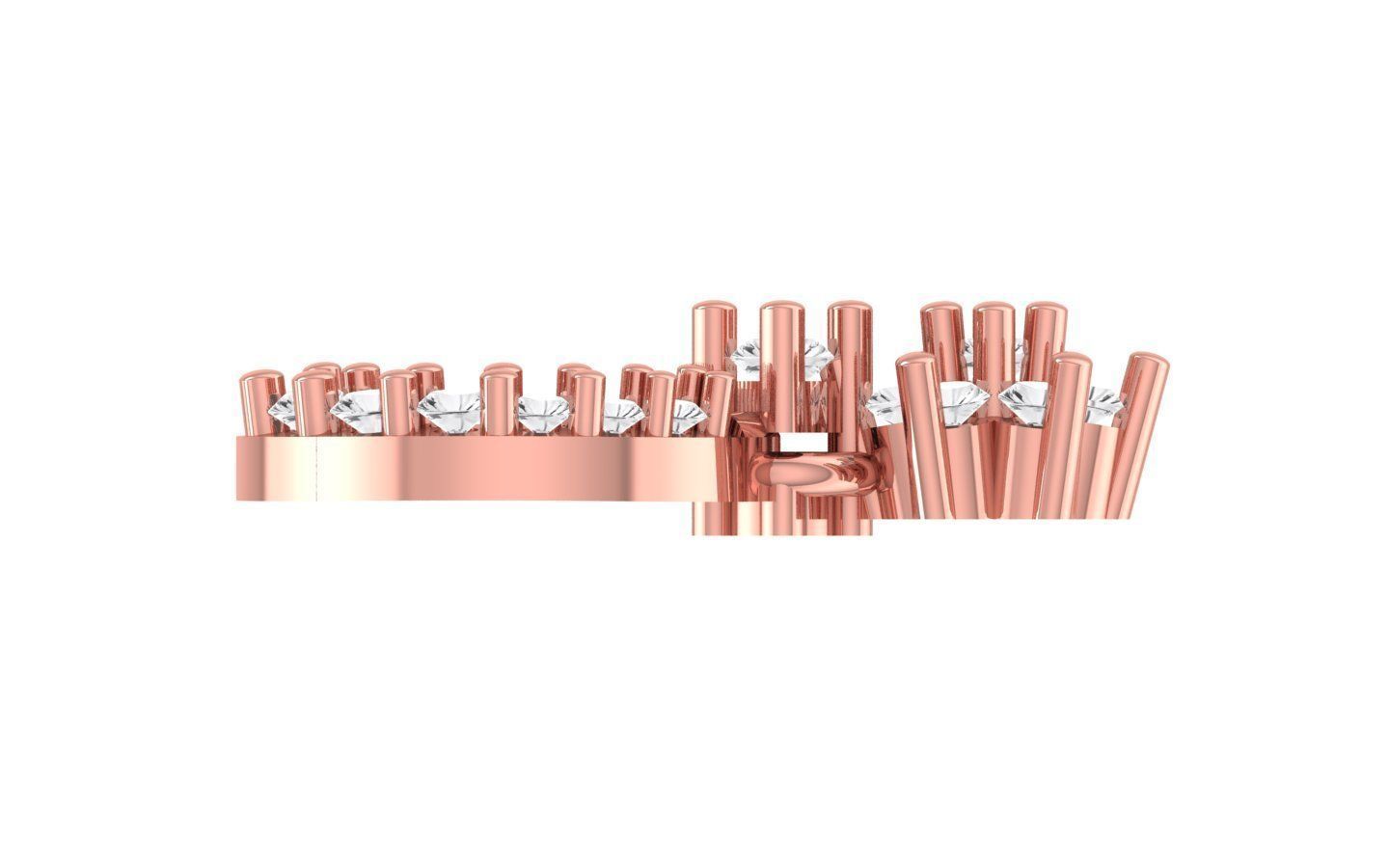 Women Earrings 3dm STL OBJ FBX Renders Details 3D print model_1