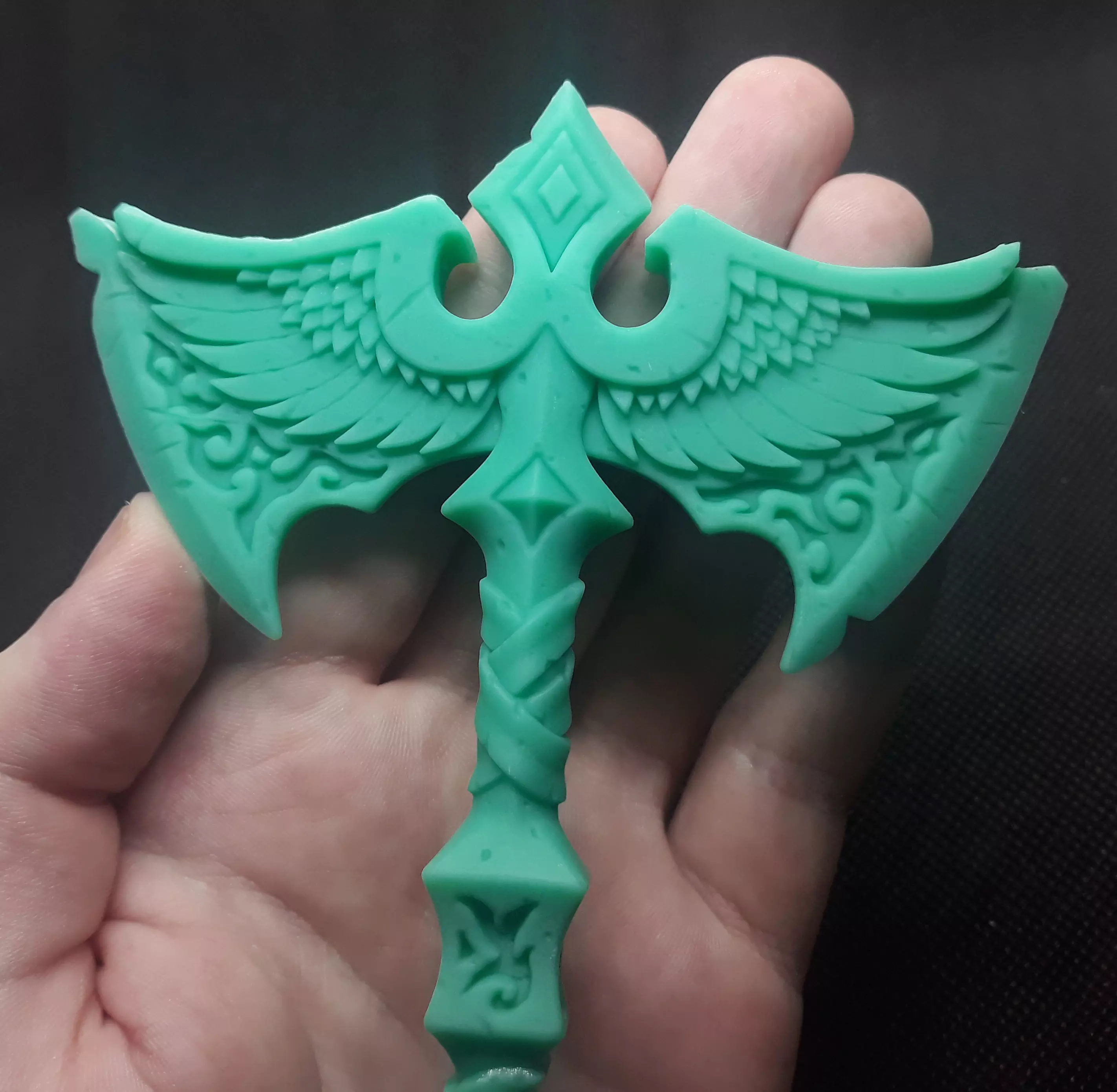 Rune poleaxe 3d print 3D print model_0