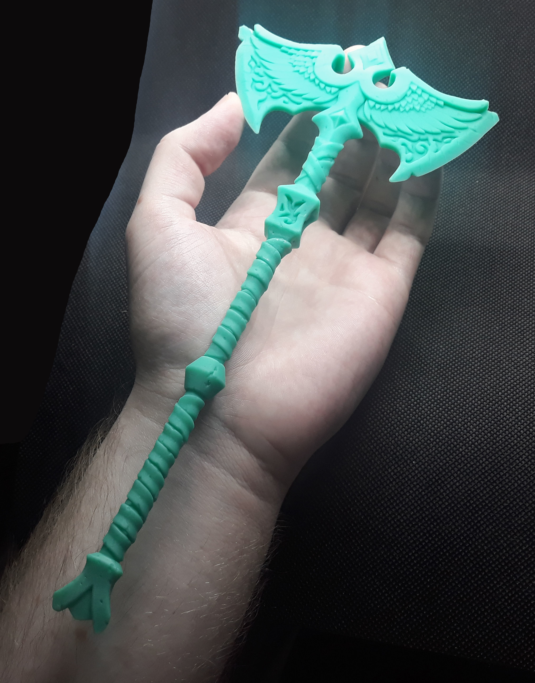 Rune poleaxe 3d print 3D print model_1