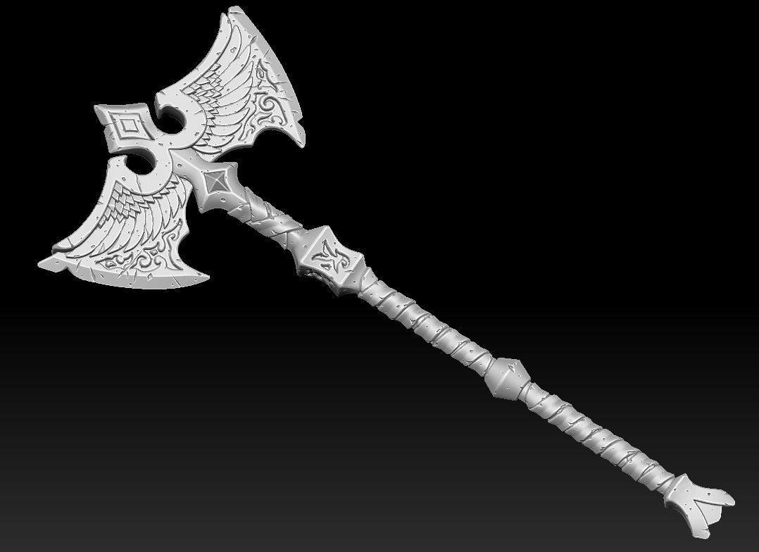 Rune poleaxe 3d print 3D print model_3