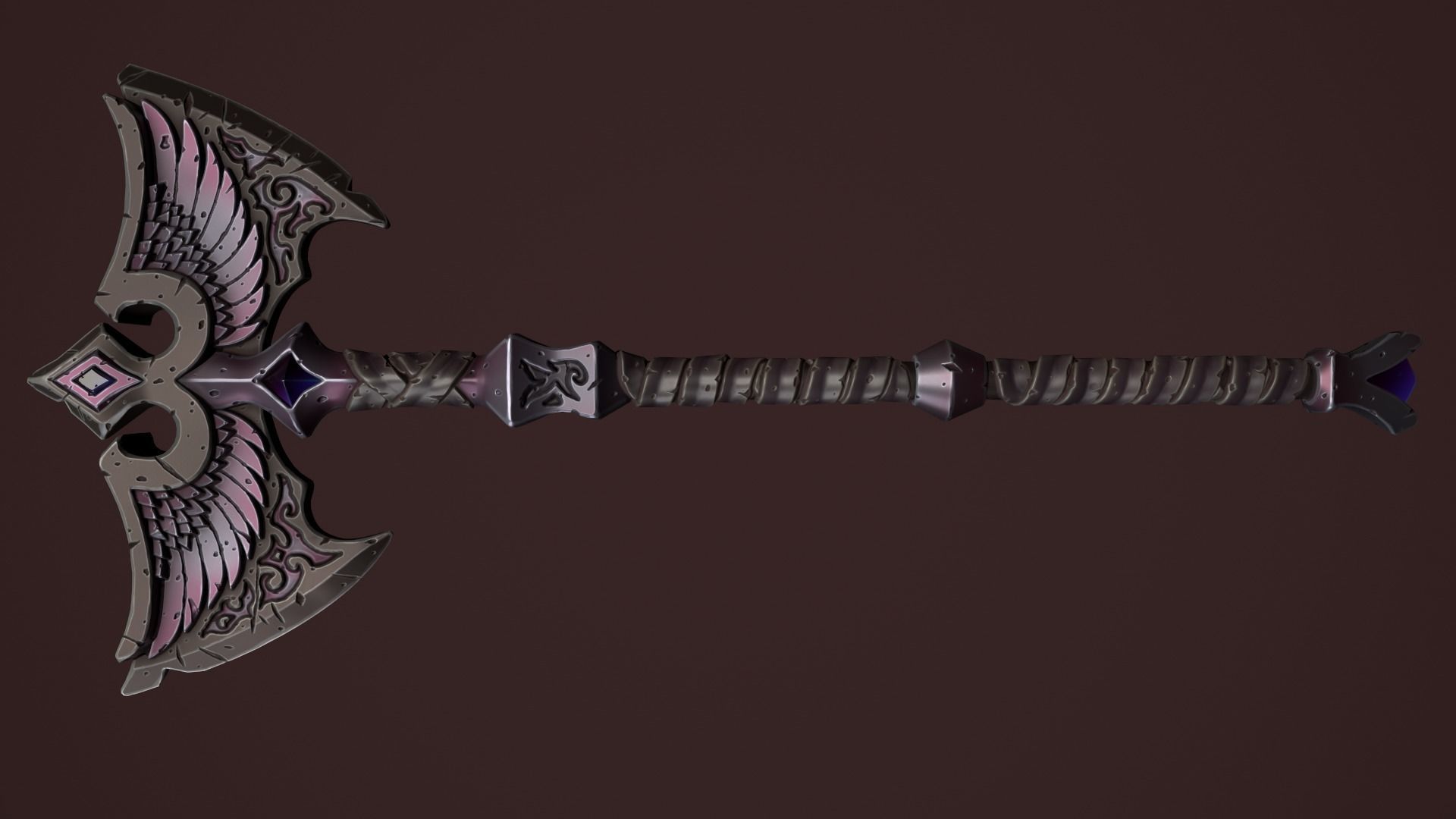 Rune poleaxe 3d print 3D print model_14