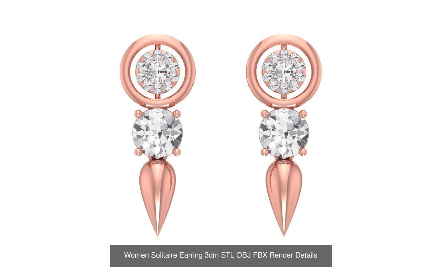 1030 Women Earrings 3dm STL OBJ FBX Renders Details Collection _150
